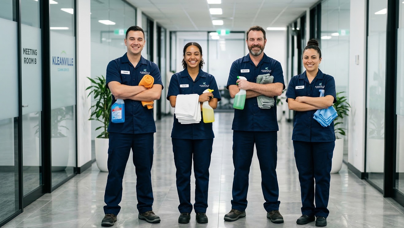 Kleanville Janitorial Team smiling